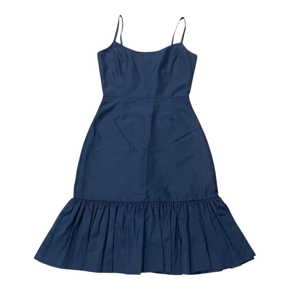 Kate Spade Size 0 Talitha Midnight Navy Blue Ruffle Hem Dress Size 0 *no belt*